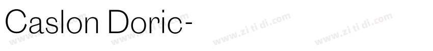 Caslon Doric字体转换
